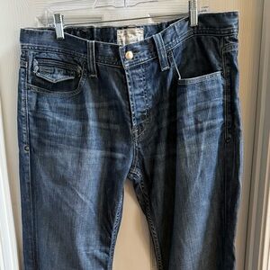 Taverniti Rod R 19 Men’s 38X32 Straight Leg Cuff Dark Wash Jeans Luxury Preppy